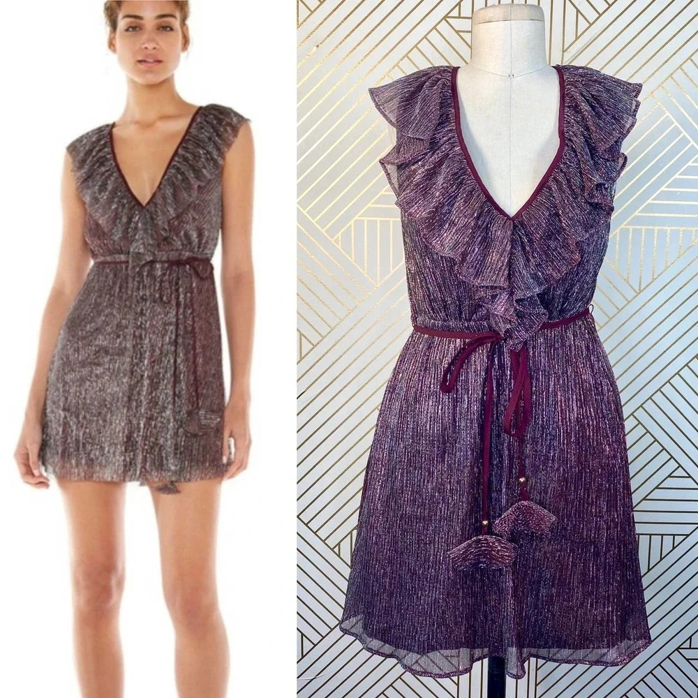 La Maison Talulah Reblossom Metallic Mini Dress